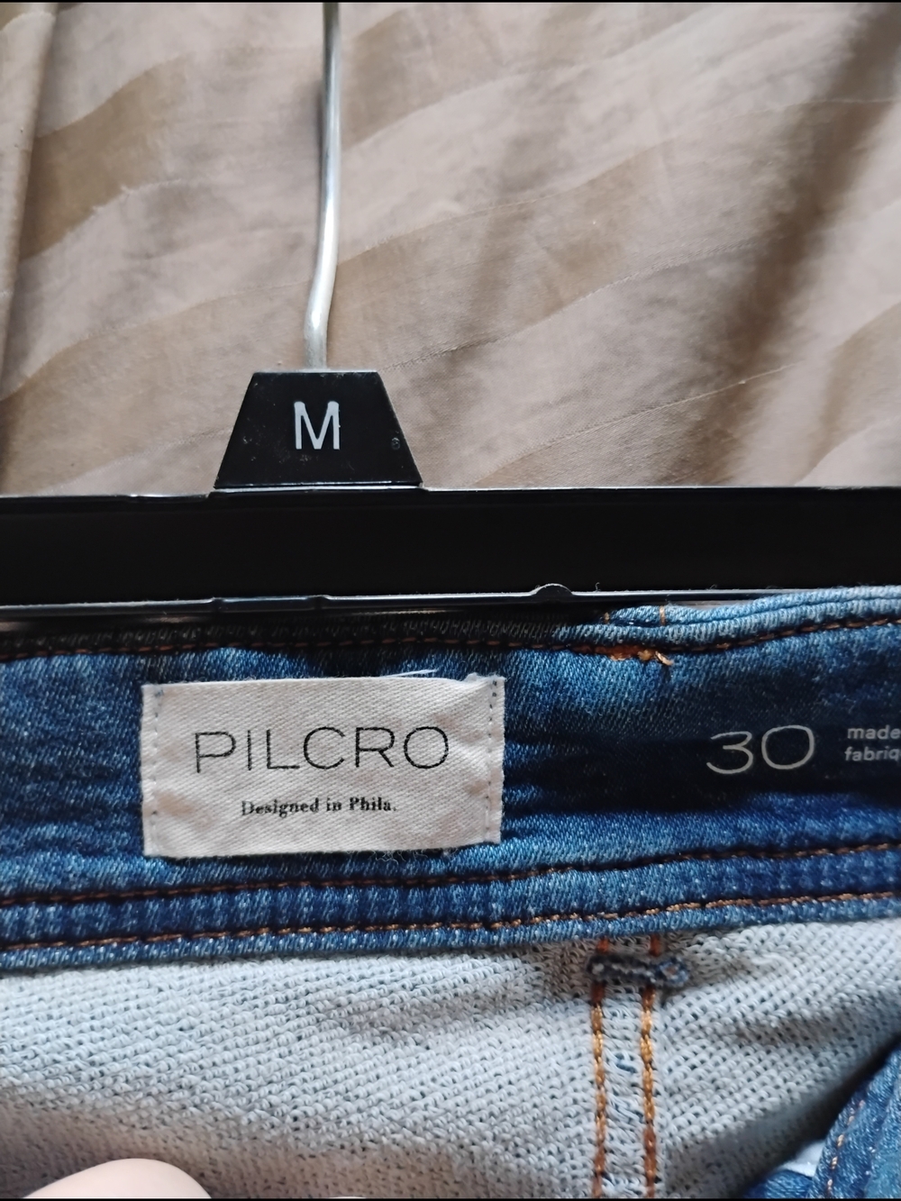 Pilcro Anthropologie Wide-Leg Flare Jeans in Dark Blue Denim - Picture 5 of 5